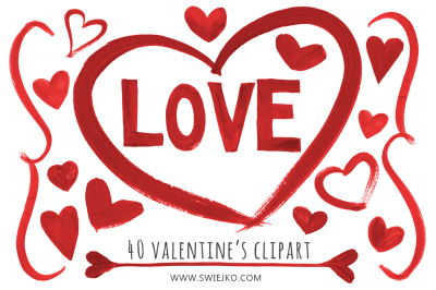 Valentine's Day, hearts clip art