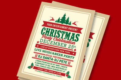 Christmas Party Celebration Flyer