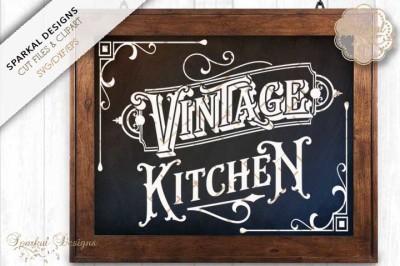 Vintage Kitchen Quote Svg Cutting Design
