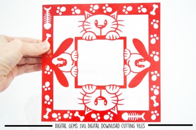Cat and Dog paper cut SVG / DXF / EPS Files