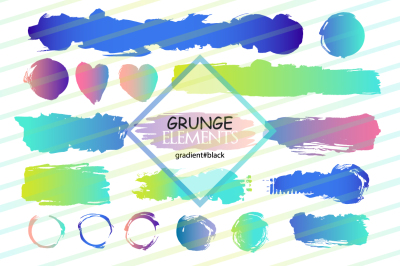 Grunge elements. Gradient.