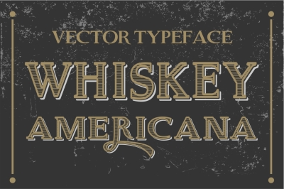 Whiskey Americana - Vector Letters