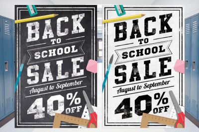 Back to School Sale Chalk Flyer