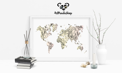 printable World map home decor