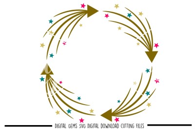 Arrow frame SVG / DXF / EPS / PNG files