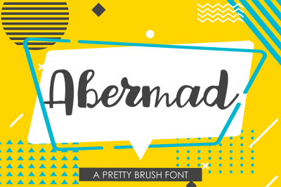 Abermad - handdrawn font