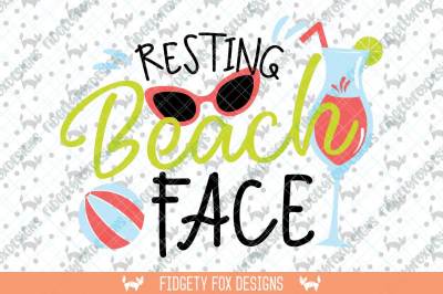 Resting Beach Face Svg Beach Clipart, Sunglasses svg, Vacation svg 