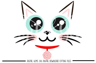 Cat face SVG / DXF / EPS / PNG files