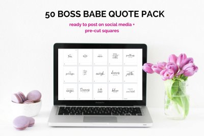 50 Image Boss Babe Instagram Quotes Pack