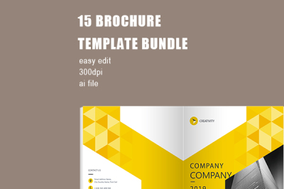 Yellow Geometry Company Brochure Template