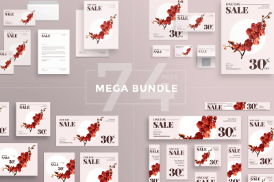 Design templates bundle | flyer, banner, branding | Cosmetics Sale