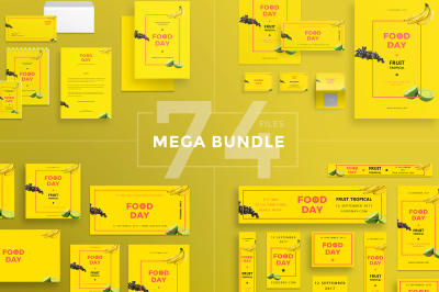 Design templates bundle | flyer, banner, branding | Food Day