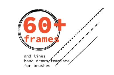 Circle frame for logotypes and lines