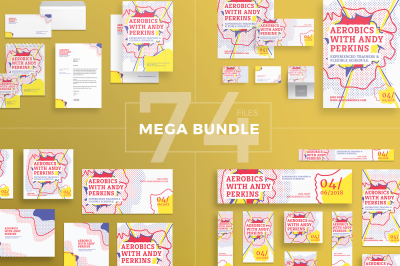 Design templates bundle | flyer, banner, branding | Aerobics Training