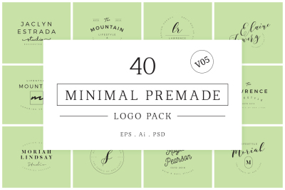 Minimal Premade Logo Bundle V05