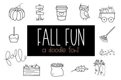 Fall Fun - A Fall / Autumn Doodles Font