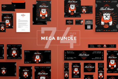 Design templates bundle | flyer, banner, branding | Steak House