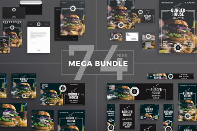 Design templates bundle | flyer, banner, branding | Burger House