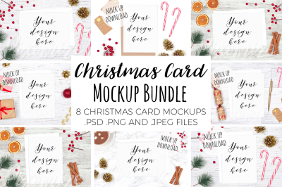 Christmas Card Mockup Bundle