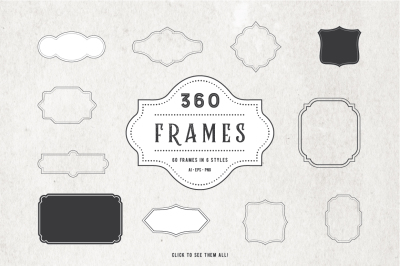 Vintage Frames, Labels, Badges