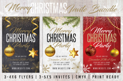 Christmas Holiday Invite Bundle Pack