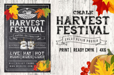 Chalk Harvest Festival Fall Flyer