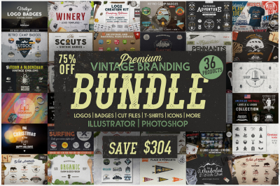 Vintage Branding Bundle / Cut Files / SVG Graphics Pack dxf