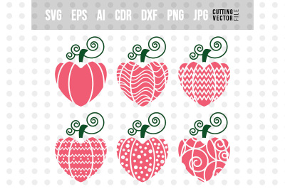 Valentine's Hearts Bundle- svg, eps, ai, cdr, dxf, png, jpg
