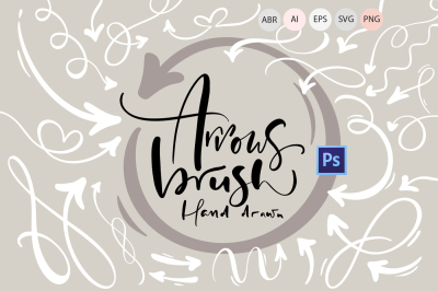 Hand drawn arrows brush
