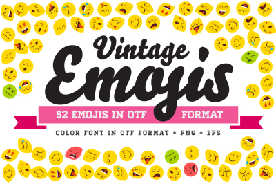 Vintage Emojis OTF Color Font