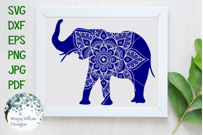 Elephant Mandala SVG
