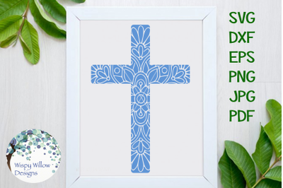 Christian Cross Mandala SVG