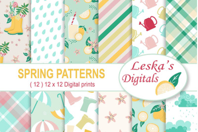 Spring Showers Digital Paper