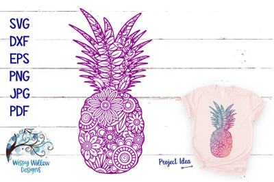 Pineapple Zentangle SVG | Summer SVG Cut File