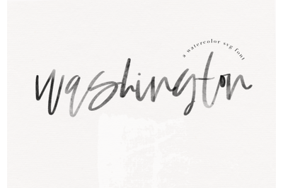 Washington - A Handwritten Script Font / SVG &amp; Solid