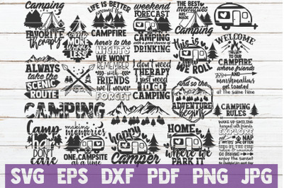 Camp Life SVG Bundle | Camping SVG Cut Files