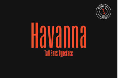 Havanna - Tall sans typeface with 3 weights