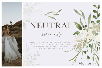 Neutral Botanicals Florals &amp; Leaves