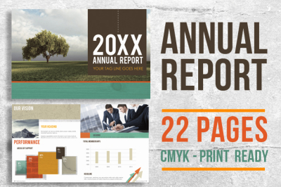 22 Page InDesign Annual Report Template