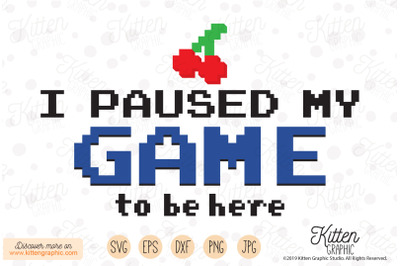 I paused my game to be here