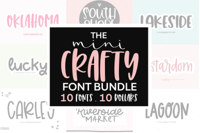 Mini Crafty Font Bundle - 10 Fonts for Crafters!