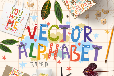 Alphabet for children (vector/png)