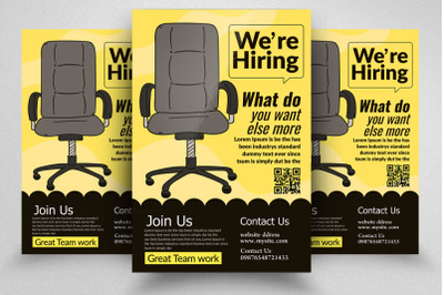 We Are Hiring Flyer Template