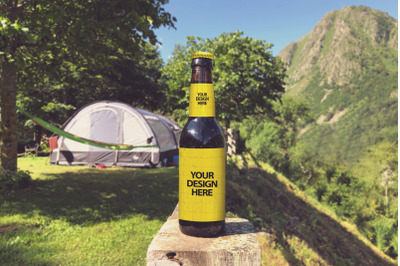 Camping Beer Mockup