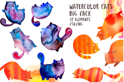Watercolor Cars Big Pack