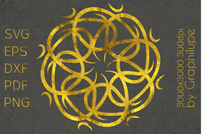 Simple Tribal Mandala cut file SVG no.3