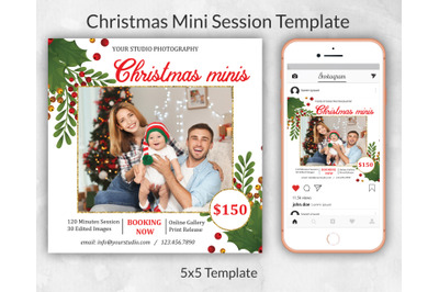 Christmas Mini Session Template | Winter Mini Session