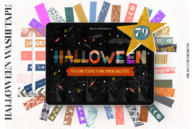 Halloween Washi Tape for Procreate