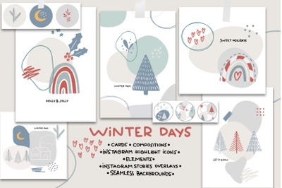 Winter Days Abstract Collection