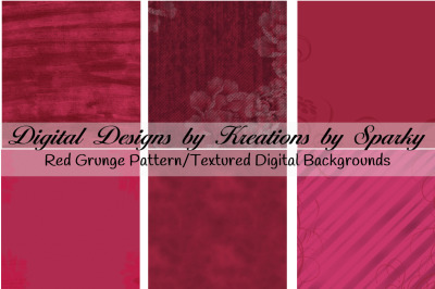 6 Red Pattern Texture Digital Backgrounds